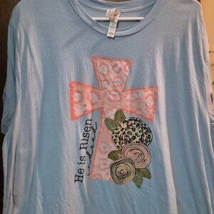2X Bella + Canvas Short Sleeve Light Blue Tee Shirt